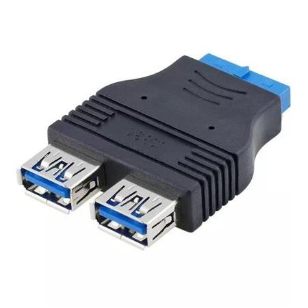 Alfais 4924 19 Pin 2xUSB 3.0 To 9 Pin USB 2.0 Çevirici Dönüştürücü Adaptör