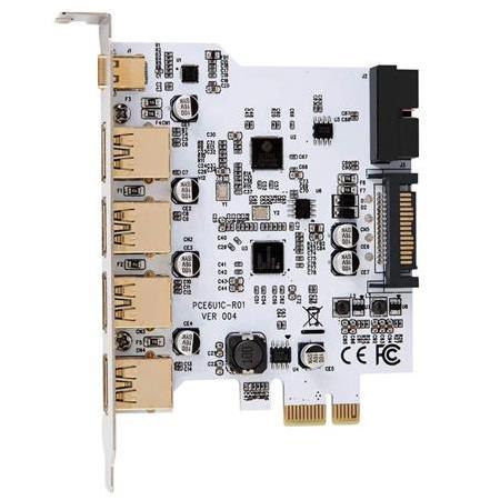 Alfais 5085 Pci-e Express To Usb 3.0 Type C Hub 5 Port Çoklayıcı Kart