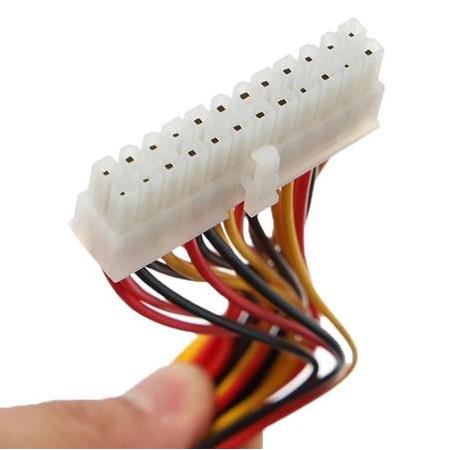 Alfais 4983 Kasaiçi Psu ATX 24 Pin Power Uzatma Kablo Supply Uzatıcı Ek Dişi Erkek Kablo