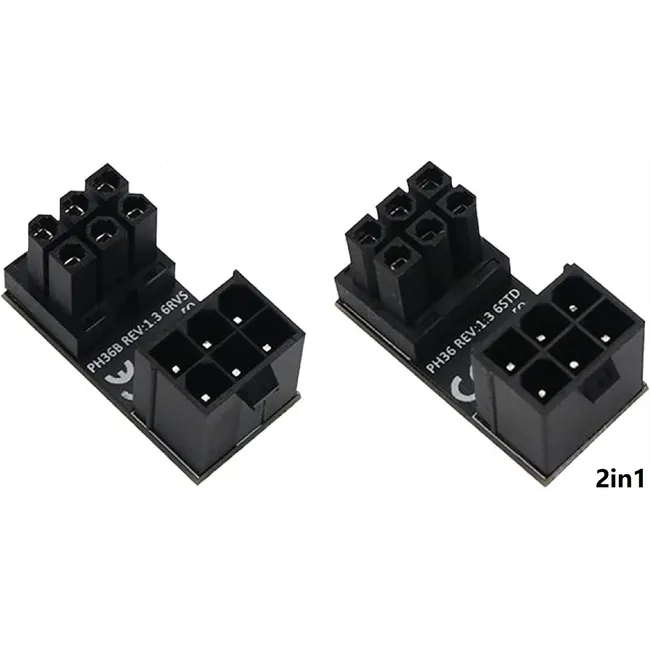 Alfais 4974 Atx 6 Pin To 180 Derece Dişi Erkek Ekran Kartı Güç Çevirici Dönüştürücü Adaptör