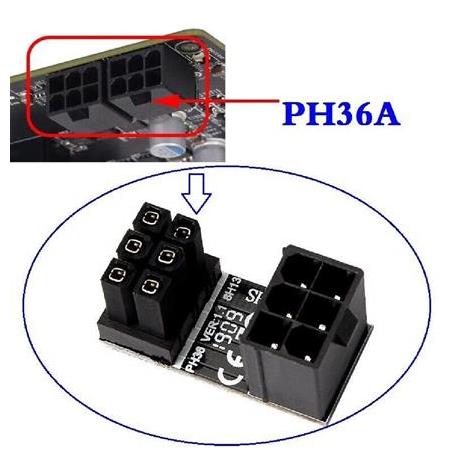 Alfais 4974 Atx 6 Pin To 180 Derece Dişi Erkek Ekran Kartı Güç Çevirici Dönüştürücü Adaptör