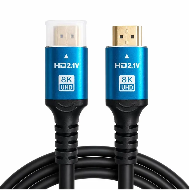 Alfais 6060 8K Ultra HD 2.1V 48Gbps Hdmi Kablo 1.5 Metre Altın Kaplama Led Tv