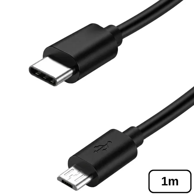 Alfais 6003 Type C To Mikro Micro USB Şarj ve Data Ara Kablosu 1 Metre