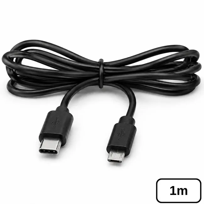 Alfais 6003 Type C To Mikro Micro USB Şarj ve Data Ara Kablosu 1 Metre