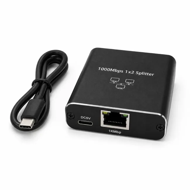 Alfais 4925 RJ45 Ethernet Switch Splitter Gigabit 1000Mbps 2 Port Çevirici Çoklayıcı Router