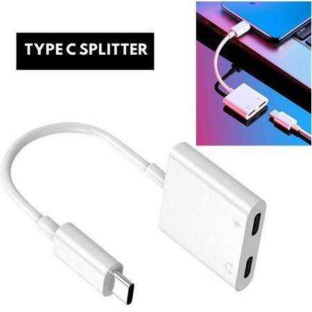 Alfais 5067s Type C To Kulaklık Hızlı Şarj Giriş Çevirici Çoklayıcı Çoğaltıcı Splitter Adaptör