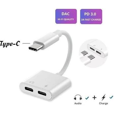 Alfais 5067s Type C To Kulaklık Hızlı Şarj Giriş Çevirici Çoklayıcı Çoğaltıcı Splitter Adaptör