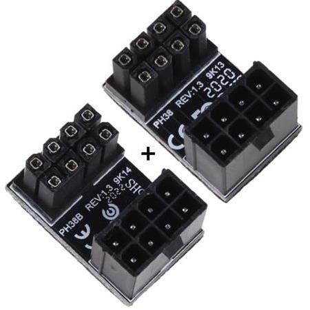 Alfais 4975 Ekran Kartı 8 pin ATX Güç 90 180 Dirsek Psu Çevirici Adaptör L Dönüştürücü