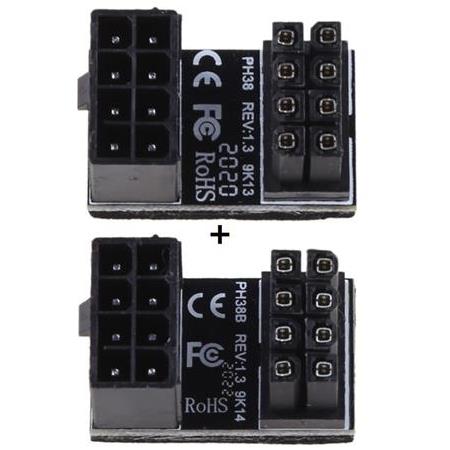 Alfais 4975 Ekran Kartı 8 pin ATX Güç 90 180 Dirsek Psu Çevirici Adaptör L Dönüştürücü