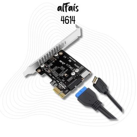 Alfais 4614 Pci-e Express To Type-e Usb 3.0 19 Pin VL805 Anakart Ön Panel Kartı