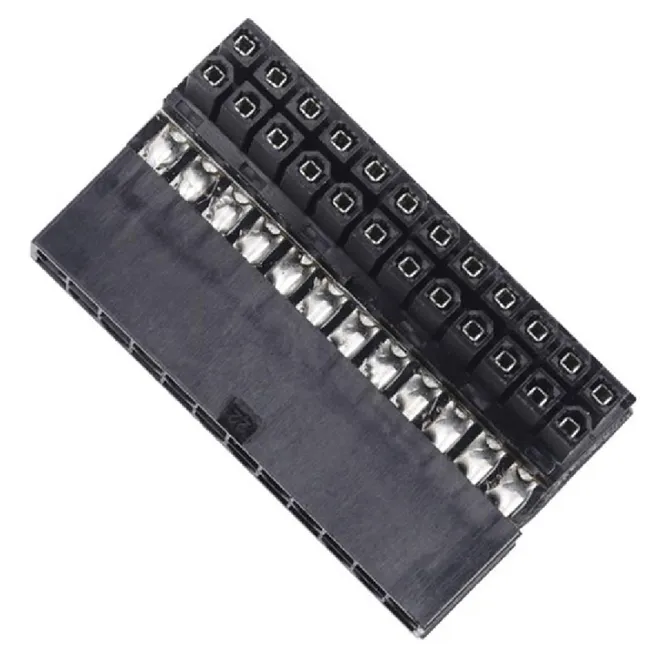 Alfais 4982 ATX 24 Pin to Erkek Dişi Anakartlar için 90 Derece Açı Dönüştürücü Adaptör