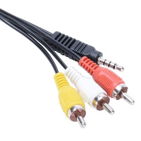 Alfais 4824 3.5 mm Stereo To 3 Rca Dişi Tos Çevirici Dönüştürücü Ses Kablosu