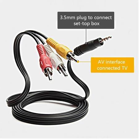Alfais 4824 3.5 mm Stereo To 3 Rca Dişi Tos Çevirici Dönüştürücü Ses Kablosu