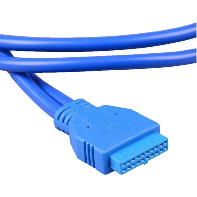 Alfais 4992 19 Pin USB 3.0 Arka Pci Panel Genişleme Braketi 2 Port Çoklayıcı Kablosu