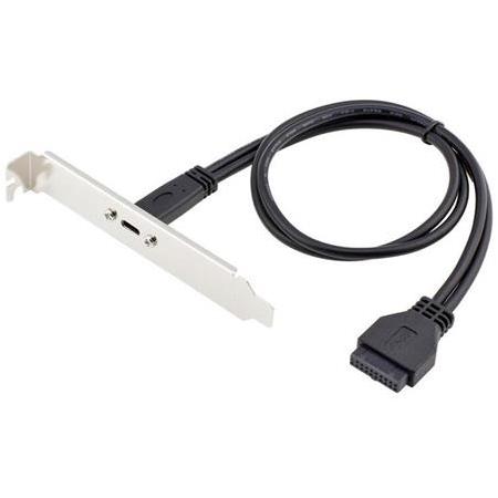 Alfais 4329 Type C 19-20 Pin Dişi to Usb 3.0 Anakart Panel Pci Çevirici Kablosu