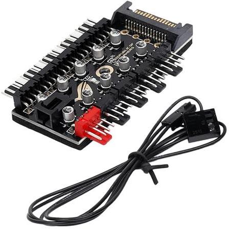 Alfais 4988 10 Port Fan Power Sata Güç Switch Pwm Çoklayıcı