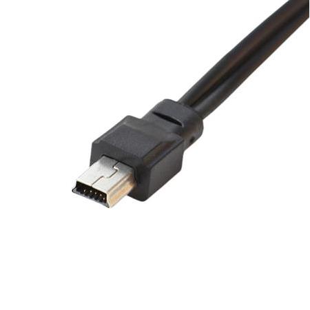 Alfais 5127 Mini USB Şarj ve 3.5mm Aux Ses Birleştirici Kablo Mp3 Mp4 Radyo Hoparlör 45cm