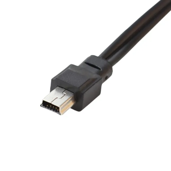Alfais 5127 Mini USB Şarj ve 3.5mm Aux Ses Birleştirici Kablo Mp3 Mp4 Radyo Hoparlör 45cm