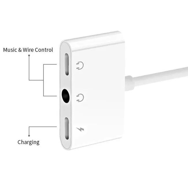 Alfais 4756 Lightning Kulaklık Şarj Çoklayıcı Çevirici Dönüştürücü Adaptör