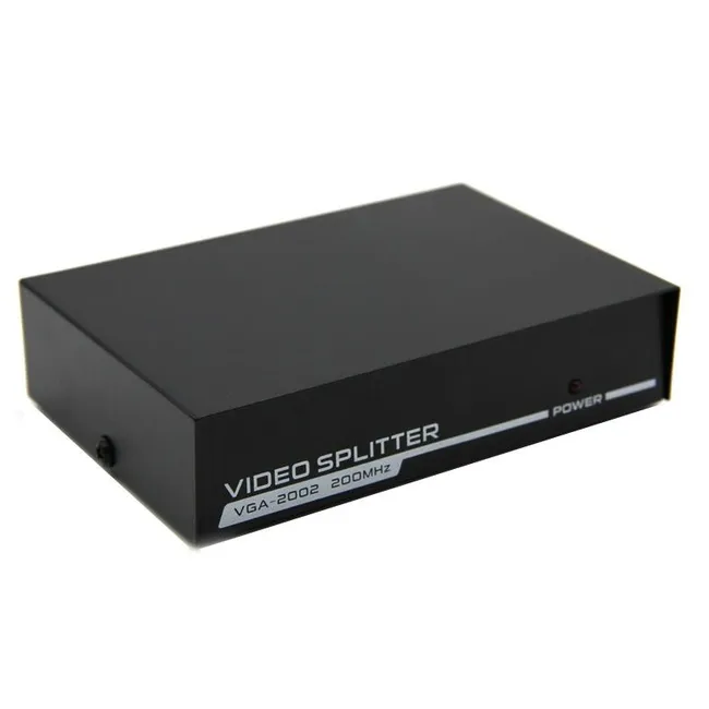 Alfais 4512 Vga Splitter Switch 2 Port 200Mhz Çoklu Ekran Çoklayıcı