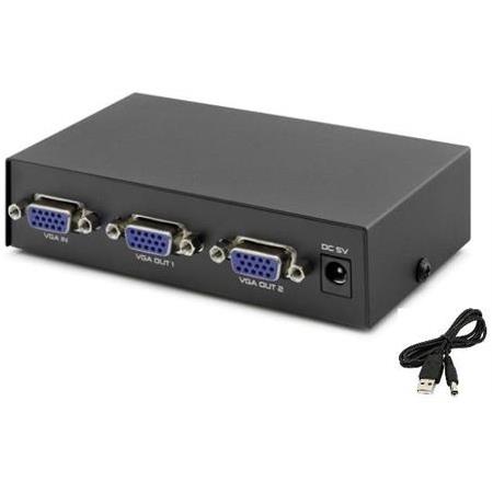 Alfais 4512 Vga Splitter Switch 2 Port 200Mhz Çoklu Ekran Çoklayıcı