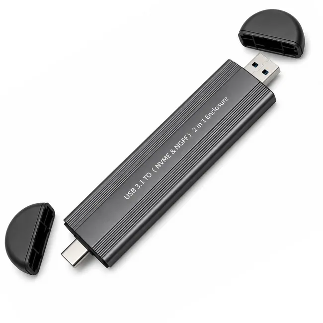 Alfais 6092 Usb Type C M.2 Harici Pcie B+M Key Sdd Kutusu Nvme Ngff Destekli Çift Protokol 3.1