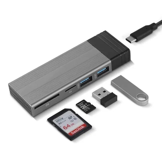 Alfais 6085 Usb Type C M.2 Ssd Pcie Kutusu 5in1 Hub Nvme Sata Ngff Sd Kart Okuyucu Hard Disk Okuma