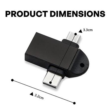 Alfais 4965 Micro Usb Type-c 3 In 1 Dönüştürücü Çevirici Adaptör Otg