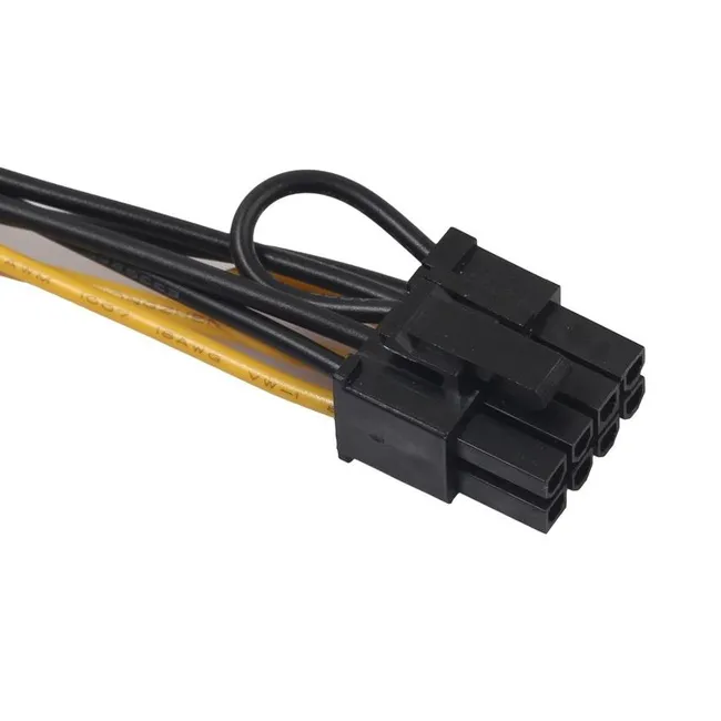 Alfais 5062 Sata To 6+2 Pin 8 Pin Ekran Kartı Power Çevirici Kablo Bakır 20Cm