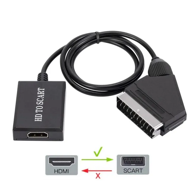 Alfais 5083 Hdmi To Scart 1080p Hd AV Video Çevirici Dönüştürücü Adaptör