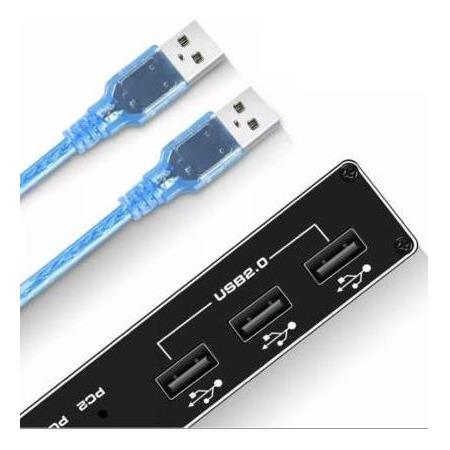 Alfais 4546 Hdmi Kvm Switch 2 Port Usb 2 PC Tek Kasa Klavye Mouse Kontrol Çoklayıcı