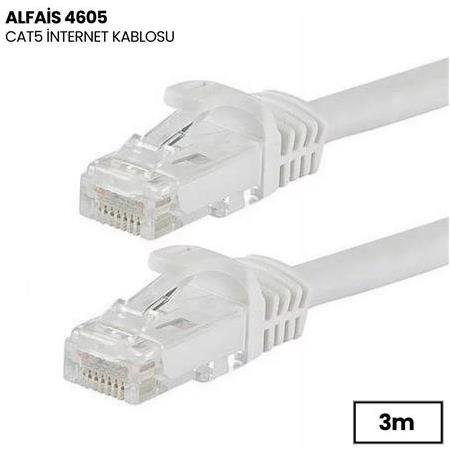 Alfais 4605 Cat5e İnternet Ethernet Rj45 Lan Kablosu 3 Metre