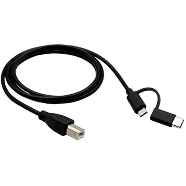 Alfais 5133 Type C + Micro Usb Yazıcı Printer Piyano Midi Bağlantı Kablosu