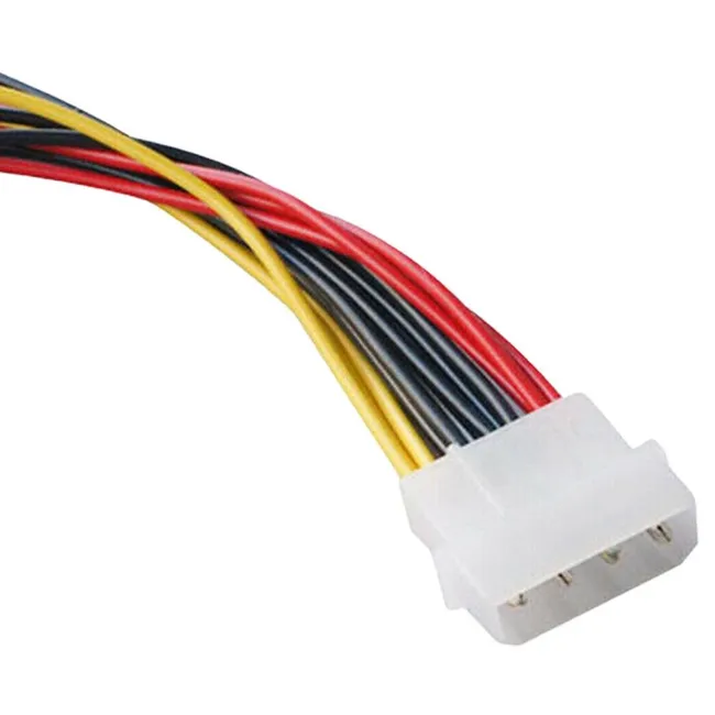 Alfais 4985 Kasa içi 3 Port ide Molex Sata Power Hdd 4 Pin Güç Kablosu