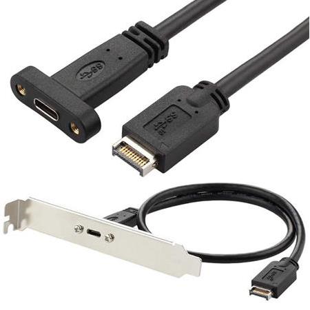 Alfais 4661 USB type e to type c TYPE-E to TYPE-C 20 pin çevirici kablo