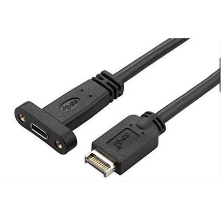 Alfais 4661 USB type e to type c TYPE-E to TYPE-C 20 pin çevirici kablo