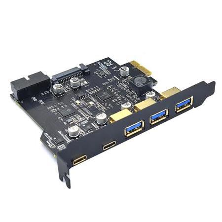 Alfais 4721 Pci-e Express Usb 3.0 Type C 3.2 Çoklayıcı Riser Kart