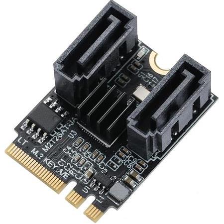 Alfais 4724 M.2 Key A+E to SATA3.0 Expansion WiFi Port Çevirici Çoklayıcı Adaptör