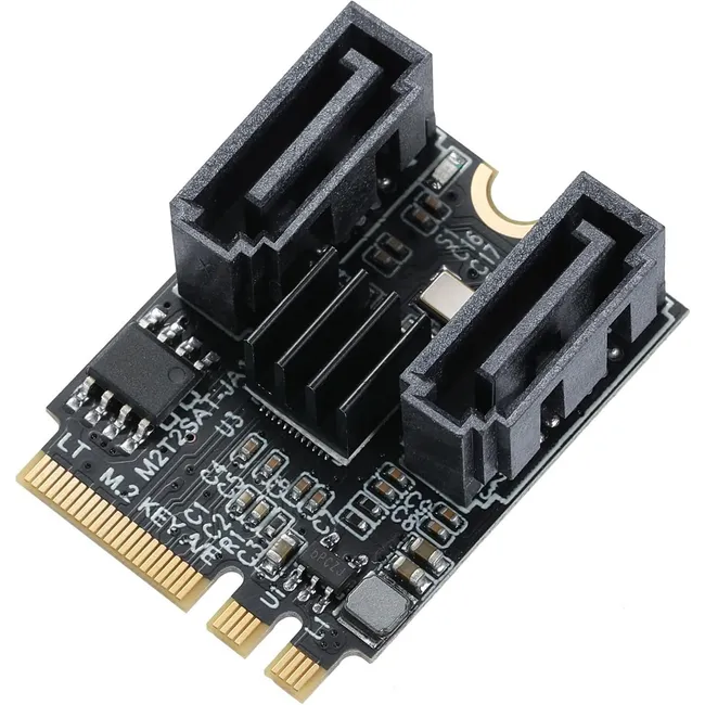 Alfais 4724 M.2 Key A+E to SATA3.0 Expansion WiFi Port Çevirici Çoklayıcı Adaptör