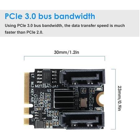 Alfais 4724 M.2 Key A+E to SATA3.0 Expansion WiFi Port Çevirici Çoklayıcı Adaptör