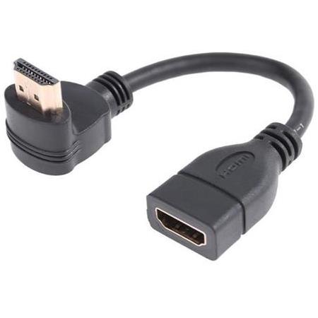 Alfais 4684 Hdmi Dişi Erkek Uzatma 90 Derece Dirsek Çevirici Dönüştürücü Kablosu