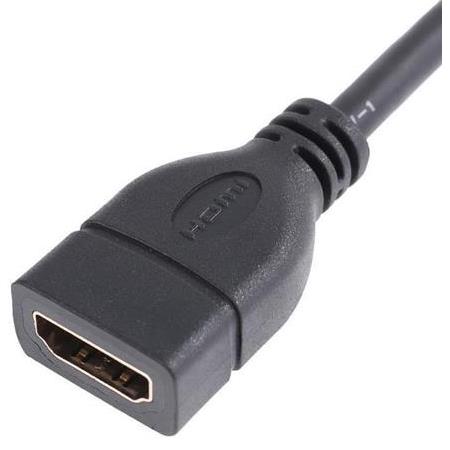 Alfais 4684 Hdmi Dişi Erkek Uzatma 90 Derece Dirsek Çevirici Dönüştürücü Kablosu
