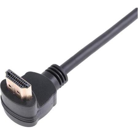 Alfais 4684 Hdmi Dişi Erkek Uzatma 90 Derece Dirsek Çevirici Dönüştürücü Kablosu