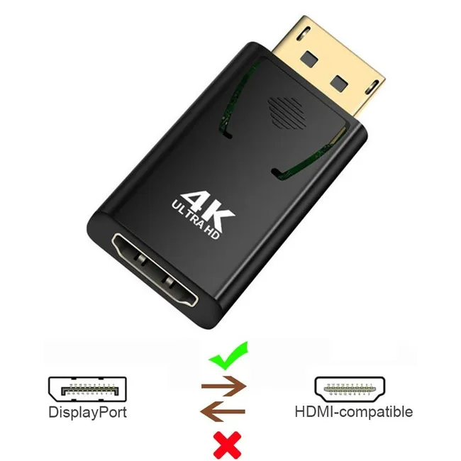 Alfais 4946 4K Destekli Displayport Hdmi Çevirici Dönüştürücü Adaptör
