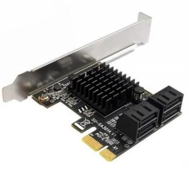 Alfais 5075 Pci Express Pci-e 4 Port Sata 3.0 Hdd Ssd Girşi Çoklayıcı Kart