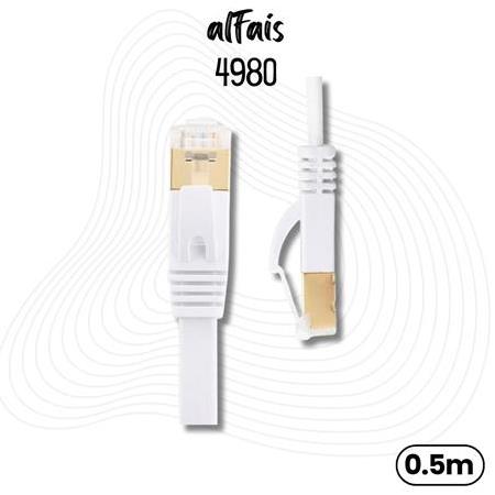 Alfais 4980 Cat7 Ethernet Rj45 Modem Internet Kablosu 0.5 Metre 10gbps 600mhz