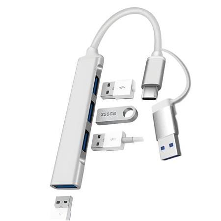 Alfais 6033 Usb 3.0 Type C Hub 4 Port Çoklayıcı Çoğaltıcı Çevirici Dönüştürücü Adaptör