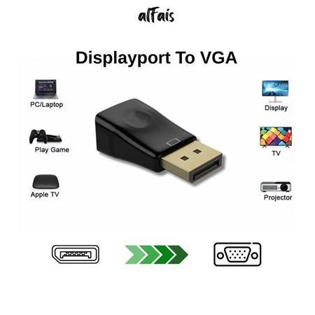 Alfais 5152 Displayport To Vga Çevirici Dönüştürücü Adaptör