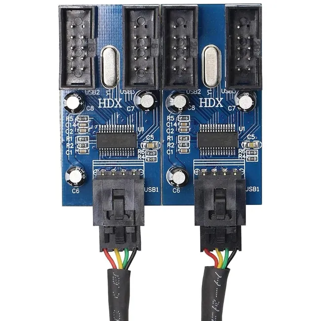 Alfais 6072 Anakart İç Usb Hub 9 Pin Header 1x4 Çoğaltıcı Port Genişletici Panel Rgb Dişi