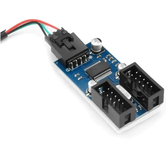 Alfais 6090 Anakart İç Usb Hub 9 Pin Header 1x2 Çoğaltıcı Port Genişletici Panel Rgb Dişi